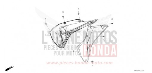 BOUCLIER DE RADIATEUR (CRF450RXS) CRF450RXS de 2025